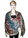 Gorgeous Hippie Blue and Red Jamawar Reversible Pashmina Shawl Wrap Free Shipp