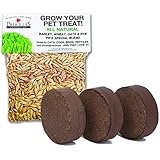 Priscillas Kitty Cat Pet Grass Seed Refill Pack and 100% Organic Soil Pods (Barley, Oats, Wheat and Rye) Over 3 Oz.