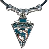 NFL Miami Dolphins Leather Cord Necklace