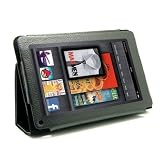 Synthetic Leather Folio Case for Kindle Fire Cover - Black