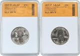 2010 P & D Grand Canyon National Park Quarters SGS Graded MS70