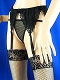 ガーターベルトと小網ストッキング黒