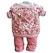 3Pcs Baby Kids Girls Tops +T shirt + Pants Set Girls Peony Autumn Suit Outfits