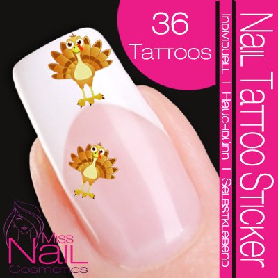 Nail Tattoo Sticker Weihnachten - Truthahn Preisvergleich