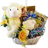 My Little Lamb Easter Gift Basket with Chocolate and Candy Treats
