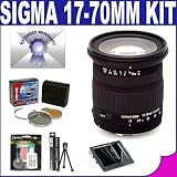 Sigma 17-70mm f/2.8-4.5 DC IF Macro Lens & Filters & Lens Cleaning Kit & 6 Year Warranty for Sony SLR
