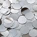 Round Flat Sequin 20mm Center Hole Hematite Shiny Gray Metallic. Couture Paillettes. Made in USA