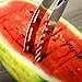 Premium 3-IN-1 Watermelon Slicer with Corer Server Watermelon Forks Quality Stainless Steel Melon Knife Cutter with Wooden Handle for Easier Grip, Smart Kitchen Gadget, Dishwasher Safe Kitchen Tools