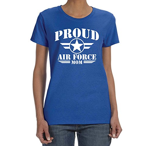 Women's Proud Air Force Mom Royal Blue T-shirt