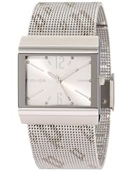 Police Womens PL-10813BS/04M Virtue Silver Dial Stainless-Steel Mesh Bracelet Watch