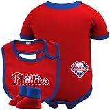 MLB Philadelphia Phillies Onesie Bib & Bootie Infant/Toddler Boys'