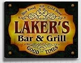 Laker's Bar & Grill 14'' x 11'' Collectible Stretched Canvas