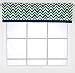 Bacati Mix and Match Zigzag Ikat Window Valance, Navy/Green