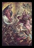 Jacopo Tintoretto (Battle of the archangel Michael with Satan) Gold
Wood-Mounted Art Poster Print - 13