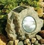 Solar Power Jumbo Rock Spot Light in Sandstone (Set of 3)