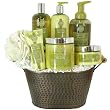 Luxury Spa Pampering Gift Basket with Organic Olive Oil Products