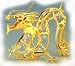 Dragon Gold & Crystal Ornament
