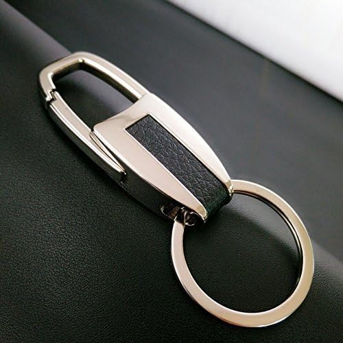 Simple, Elegant, Durable Car Key Chain Key Ring Business Gift (Black)