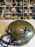 2011 NEW ORLEANS SAINTS,SIGNED,AUTOGRAPHED,RIDDELL FULL SIZE HELMET,COA,WITH PROOF, DREW BRESS,GRAHAM,PAYTON,SPROLES PLUS MORE WITH A TOTAL OF 47