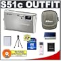 Nikon Coolpix S51c 8.1 Megapixel Digital Camera with 3x Optical Zoom + Transcend 4GB HC SecureDigital Class 6 (SDHC) Card + High Speed 2.0 USB SecureDigital Card Reader + Spare EN-EL8 Battery for Nikon + Nikon Digital Camera Case