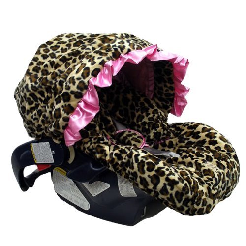 Baby Bella Maya Infant Car Seat Cover Pink Leopard photo