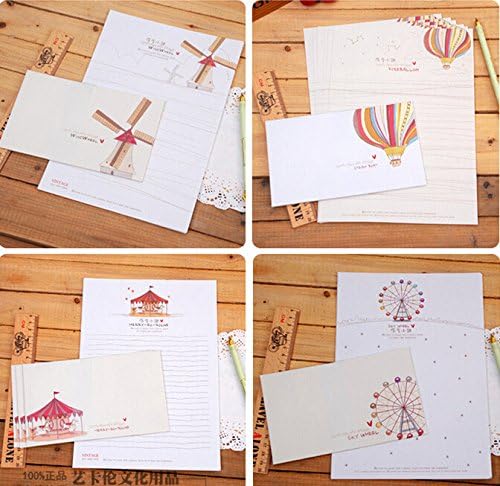 SCStyle 30 Lovely Cute Kawaii Romantic Design Writing Stationery Paper with 15 Envelope