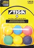 Stiga 1-Star Multi Color Table Tennis Balls (6 Pack)