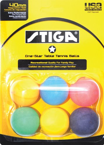 Why Choose The Stiga 1-Star Multi Color Table Tennis Balls (6 Pack)