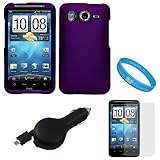 Purple Durable Protective Rubberized Crystal Hard Case Cover for AT&T Wirel ....