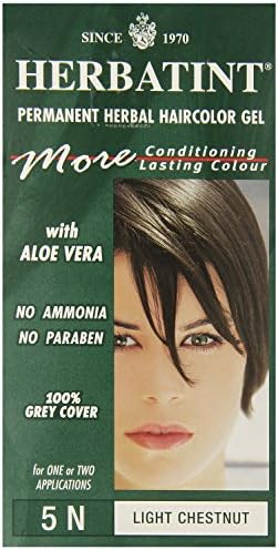 Herbatint Permanent Herbal Haircolour Gel, Light Chestnut, 5N, 1 Each (Pack of 2)