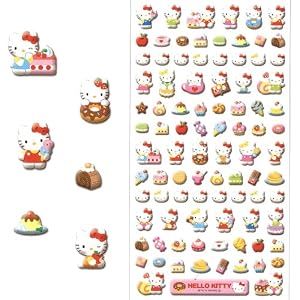 Hello Kitty design puffy stickers