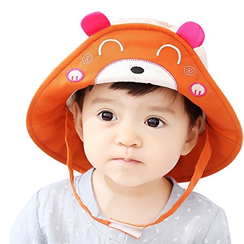 Lean In Spring New Unisex Baby Bear Solid Flap Sun Protection Hat UPF 50+ - 2016 best gift in USA