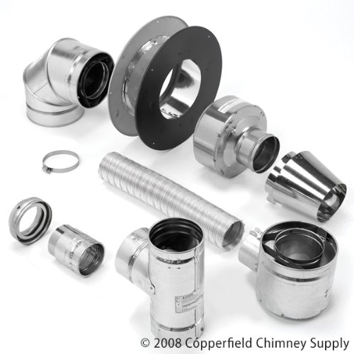 Copperfield 77403 Selkirk Direct-temp Termination Kit, Up and Out, Horizontal For Pellet and Corn Installations