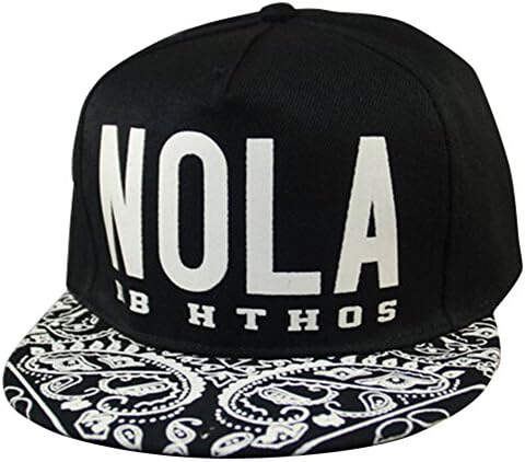 Alwin Cool Hipster Night Luminous Hip Hop Snapback Baseball Cap Sunhat Brim Hat Paisley NOLA
