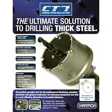 Champion CT7-3/4 Tungsten Carbide Tipped 3/4-Inch Hole Cutter-1-Inch Thick Metal