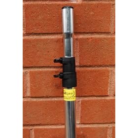 Caramast - Telescopic 3m Satellite Dish/TV Aerial Mounting Mast Pole with Caravan Jockey Wheel Bracket for multi directional aerials and small satellite dishes