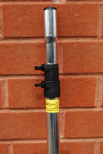 Caramast - Telescopic 3m Satellite Dish/TV Aerial Mounting Mast Pole with Caravan Jockey Wheel Bracket for multi directional aerials and small satellite dishes