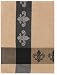 Waffle Weave 100% Cotton Fleur-de-Lis Dishtowel, Black 18" X 28" Set / 6