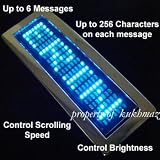 Hip Hop Wholesale - LED Light Up Scrolling Blue Light Up Text Buckle