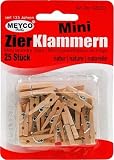 Eigenschaften Meyco / 25 Mini-Wäscheklammern 25mm Holz ME 65227