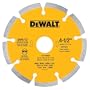 DEWALT DW4713 Industrial 4-1/2-Inch Dry Cutting Segmented Diamond Saw Blade with 5/8-Inch or 7/8-Inch Arbor