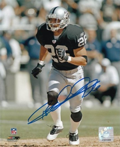 Rod Woodson Autographed/Hand Signed Oakland Raiders 8x10 Photo (Pose 1)