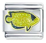 Crescent Angel Fish Animal Italian Charms Bracelet Link