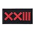 Roman Numeral Number 23 Street Wear Embroidered Iron On Patch