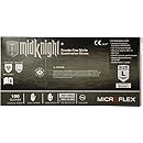 Microflex (MFXMK296L) MidKnight Black Powder-Free Nitrile Examination Gloves - Large, 100ct.