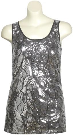 Plus Size Black Sequin Tank --Size: 3x Color: Black