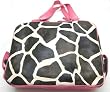 Giraffe Print Laptop Bag Carry Case Pink Trim Side Pockets