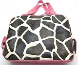Giraffe Print Laptop Bag Carry Case Pink Trim Side Pockets