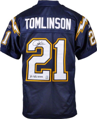 LaDainian Tomlinson San Diego Chargers Autographed Authentic Reebok Jersey with 31 Touchdowns 2006 Inscription