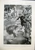 SCHOOL AVE MARIA GEOGRAPHY LESSON PUPIL OLD PRINT 1904